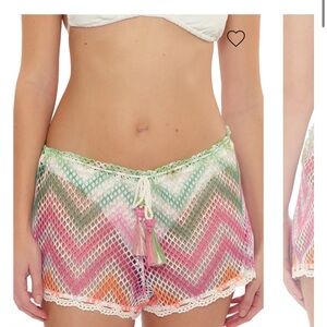 Multicolor Crochet Women Shorts